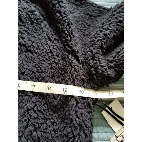 1.State Rich Black Teddy Bear Soft Long Sleeve Sparkly Trim Sweatshirt Womens M - Picture 6 of 8